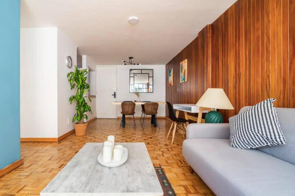 Quiet And Cozy With Terrace, King-size Beds, And Parking Lot Apartment Mexico City